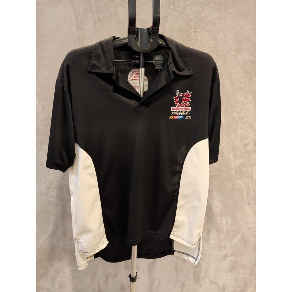 NASCAR‎ Dale Earnhardt 2010 Hall of Fame Polo Shirt Mens M Black